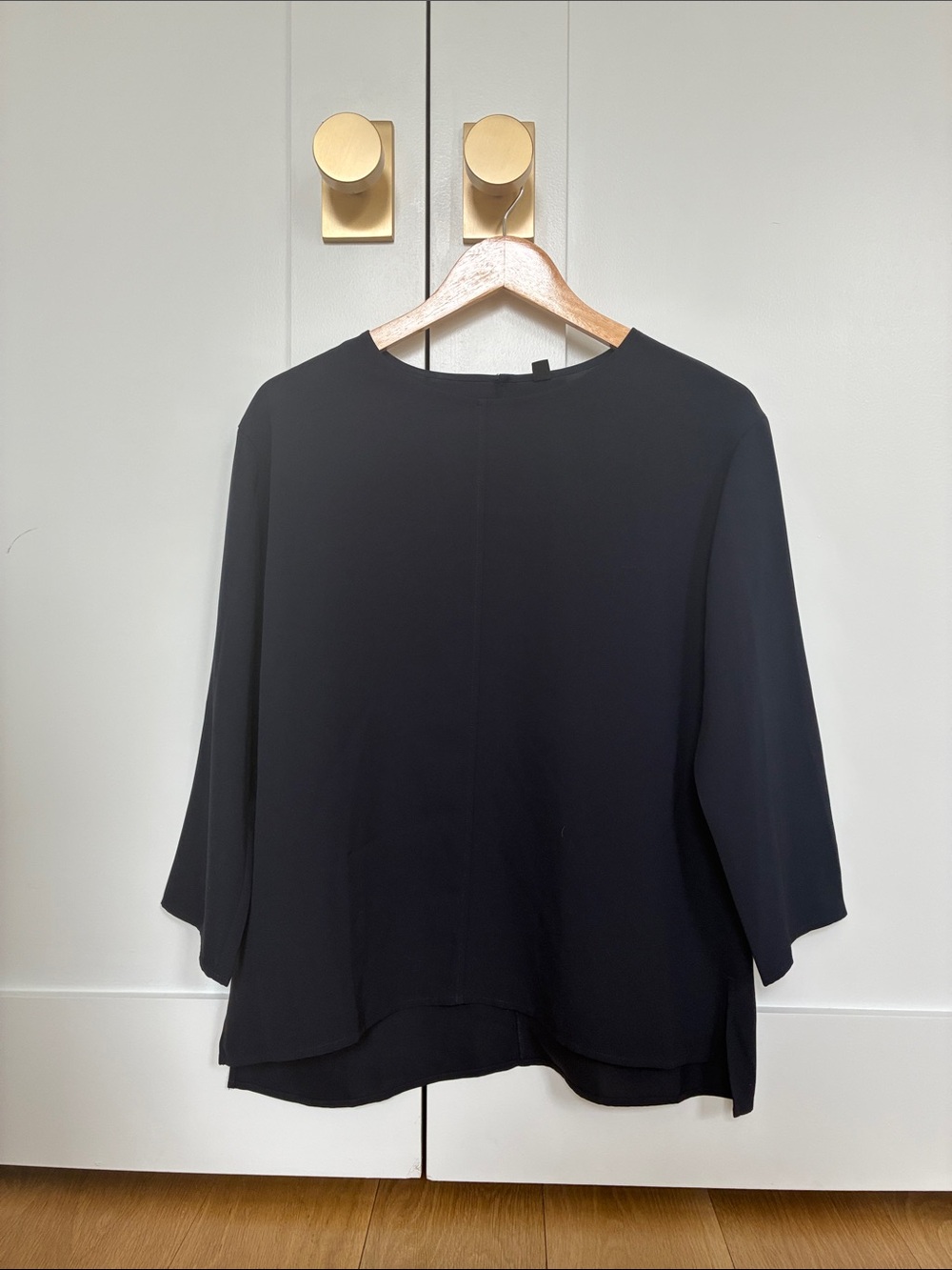 Uniqlo Navy Blue 3/4 Sleeves Boatneck Blouse